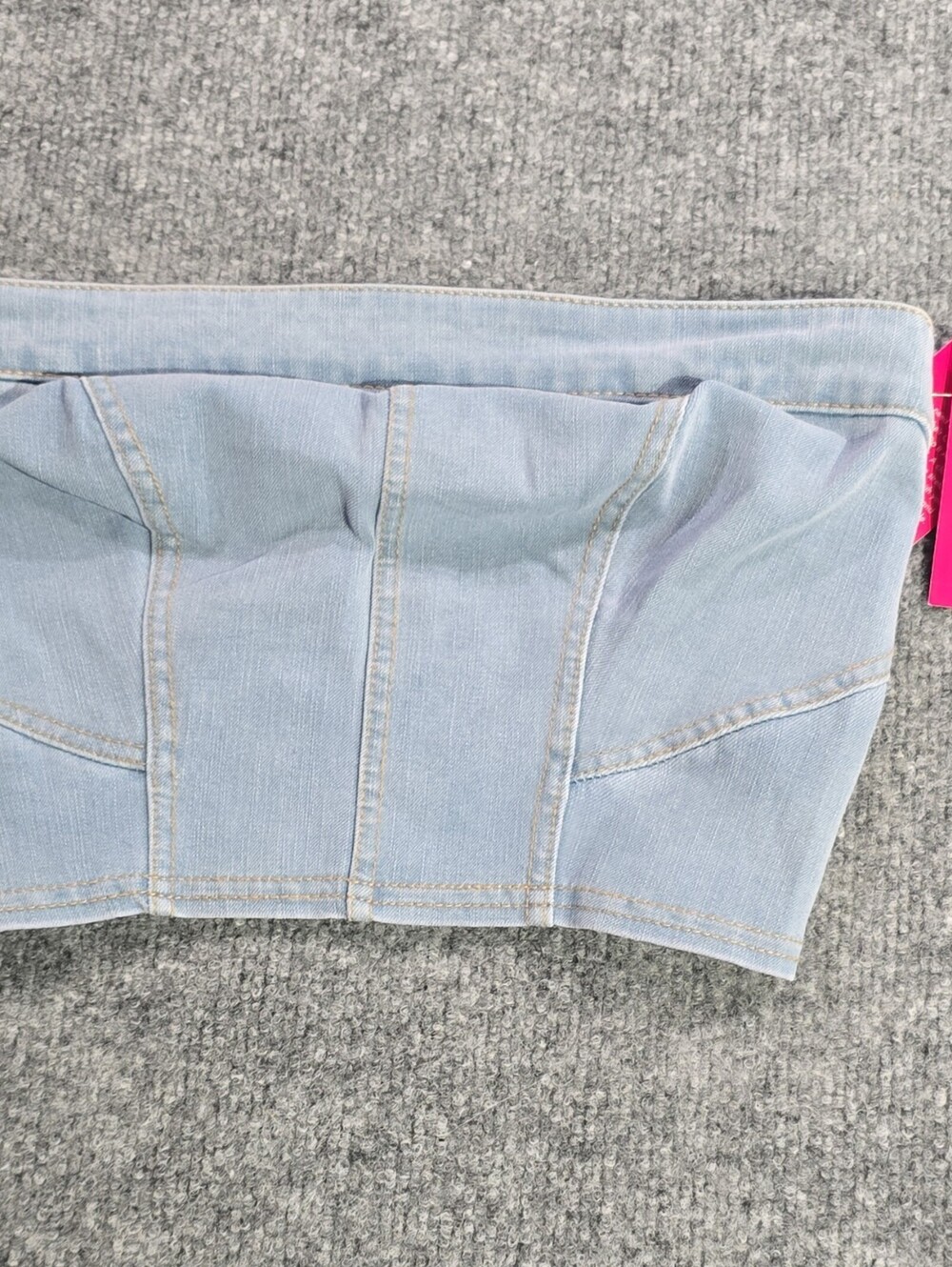 Commando Denim Tube Top Bustier Washed Indigo XS Strapless Wireless